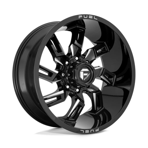 Fuel Offroad D747 LOCKDOWN Gloss Black Milled 20x9 +1 6x139.7mm 106.1mm - Wheelwiz