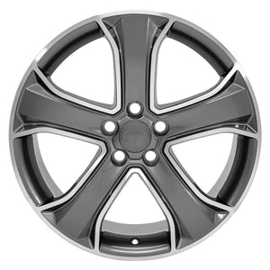 OE Wheels Replica LR08 Gunmetal Machined 20x9.5 +53 5x120mm 72.6mm