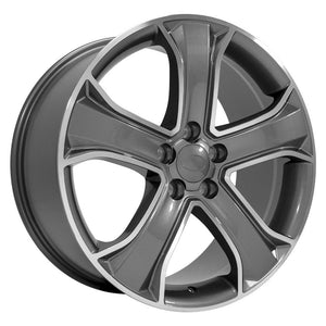 OE Wheels Replica LR08 Gunmetal Machined 20x9.5 +53 5x120mm 72.6mm