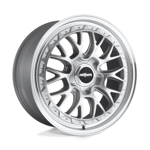 Rotiform R155 LSR Gloss Silver Machined 19x10 +35 5x112mm 66.6mm - Wheelwiz