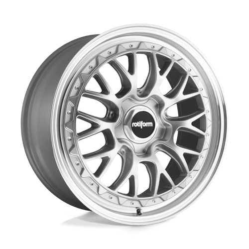Rotiform R155 LSR Gloss Silver Machined 19x8.5 +45 5x112mm 66.6mm - Wheelwiz