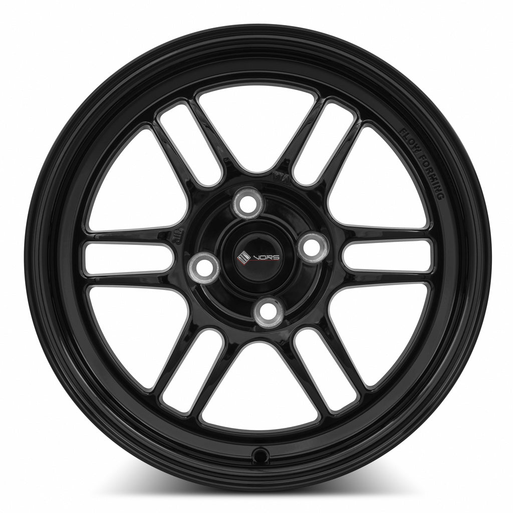 Vors LT01 Gloss Black 15x7 +40 4x100mm 73.1mm - Wheelwiz