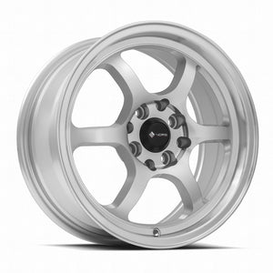 Vors LT61 Silver Machined Face 15x7 +35 4x108mm 73.1mm - Wheelwiz