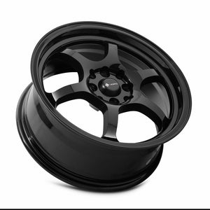 Vors LT61 Gloss Black 16x7 +35 4x100|4x114.3mm 73.1mm - Wheelwiz