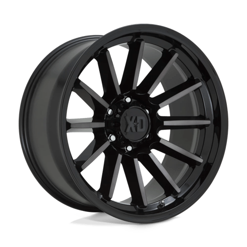 XD Series XD855 LUXE Gloss Black Mach W/ Gray Tint 22x10 -18 5x139.7mm 78.1mm - Wheelwiz
