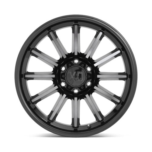 XD Series XD855 LUXE Gloss Black Mach W/ Gray Tint 22x10 -18 5x127mm 71.5mm - Wheelwiz