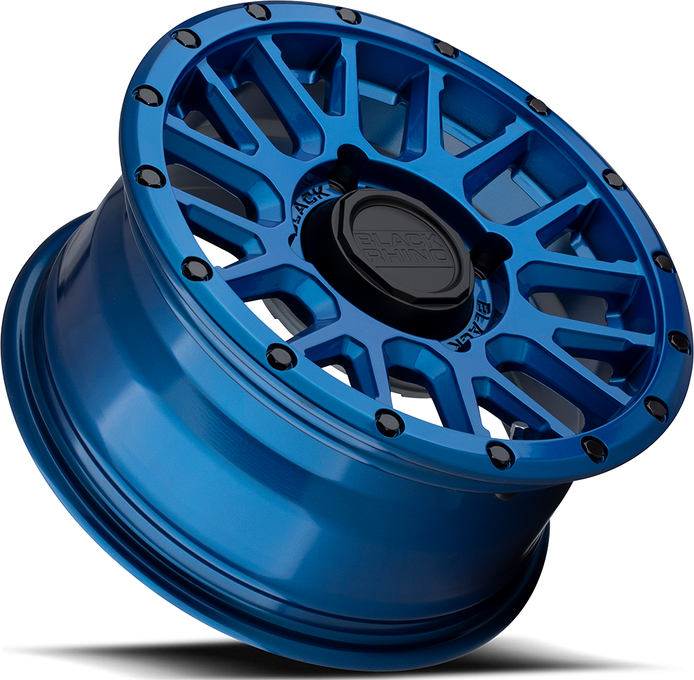 Black Rhino LA PAZ UTV Blue W/ Black Bolts 14x7 +36 4x137mm 106.1mm - Wheelwiz