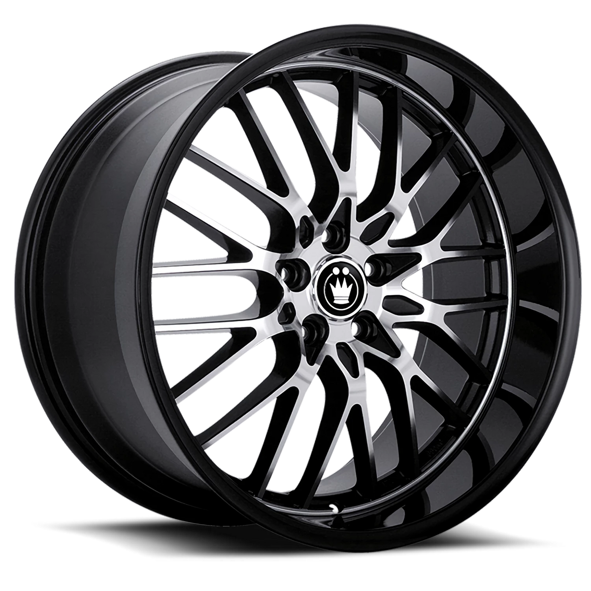 Konig Lace Gloss Black W/ Machined Face 17x8 +35 5x100mm 73.1mm - Wheelwiz