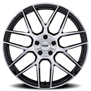 TSW TW002 LASARTHE Gloss Black Machined 18x10.5 +35 5x112mm 66.6mm