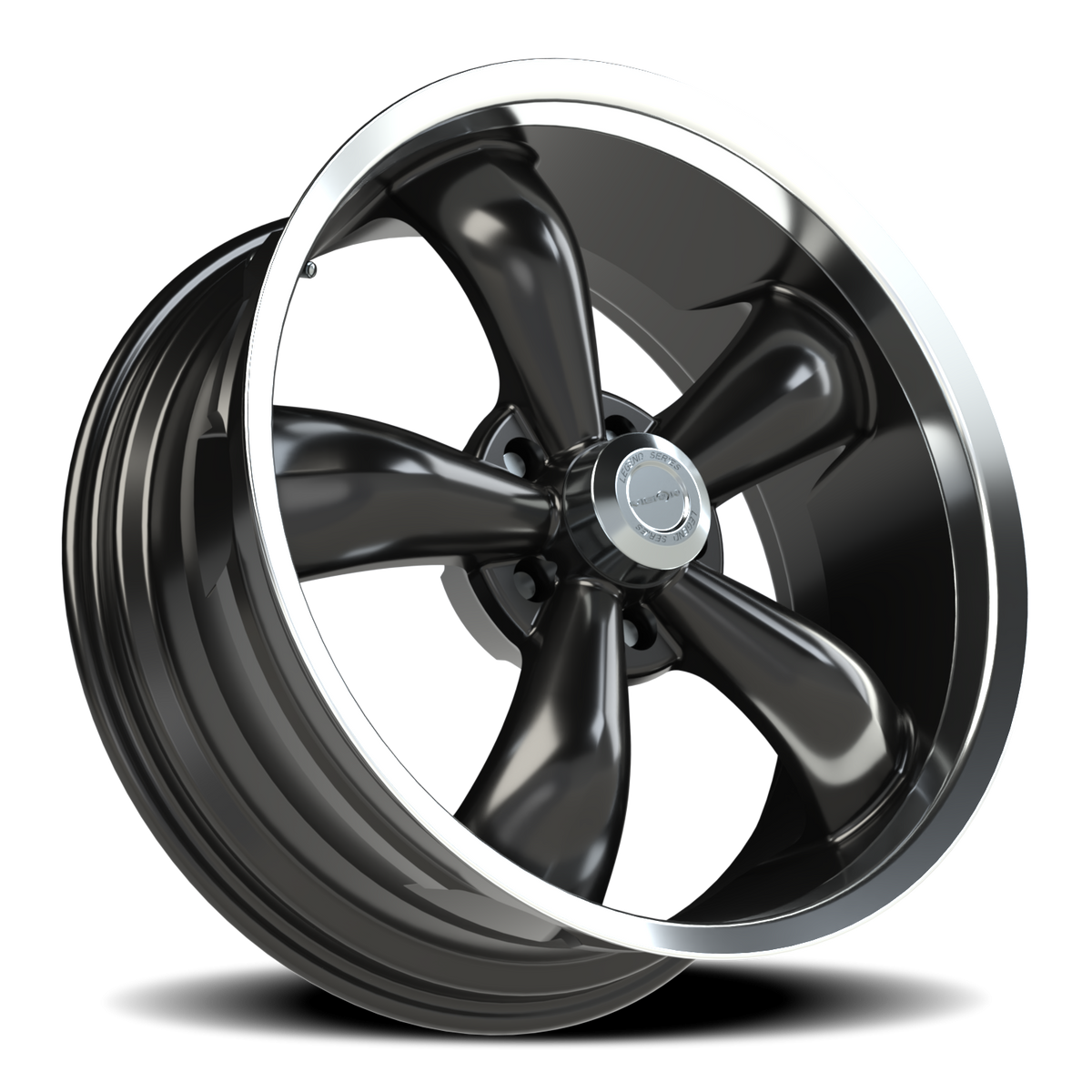 Vision Wheel 142 Gloss Black Machined Lip 18x8.5 +10 5x115mm 83mm - Wheelwiz