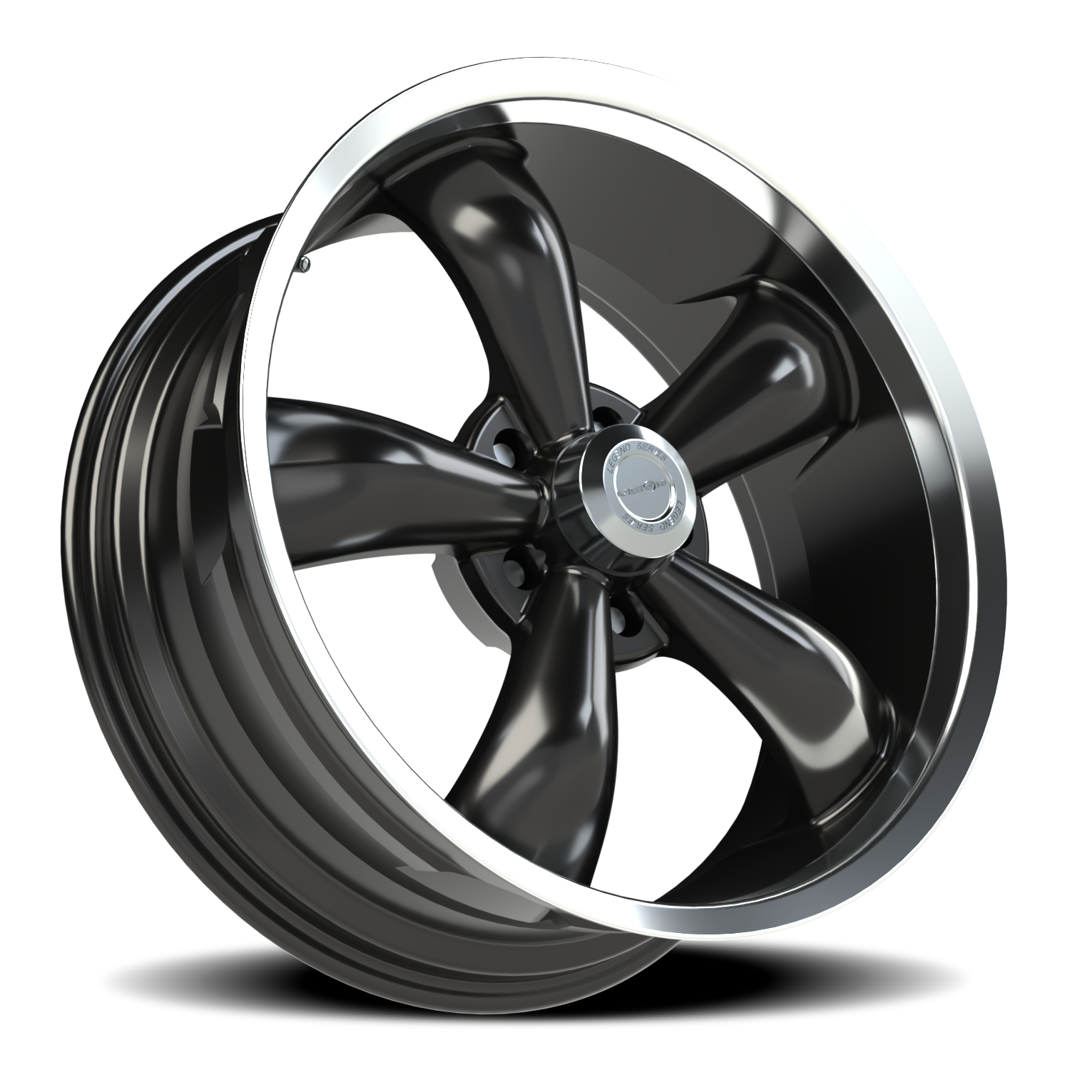 Vision Wheel 142 Gloss Black Machined Lip 18x8.5 +10 5x115mm 83mm - Wheelwiz