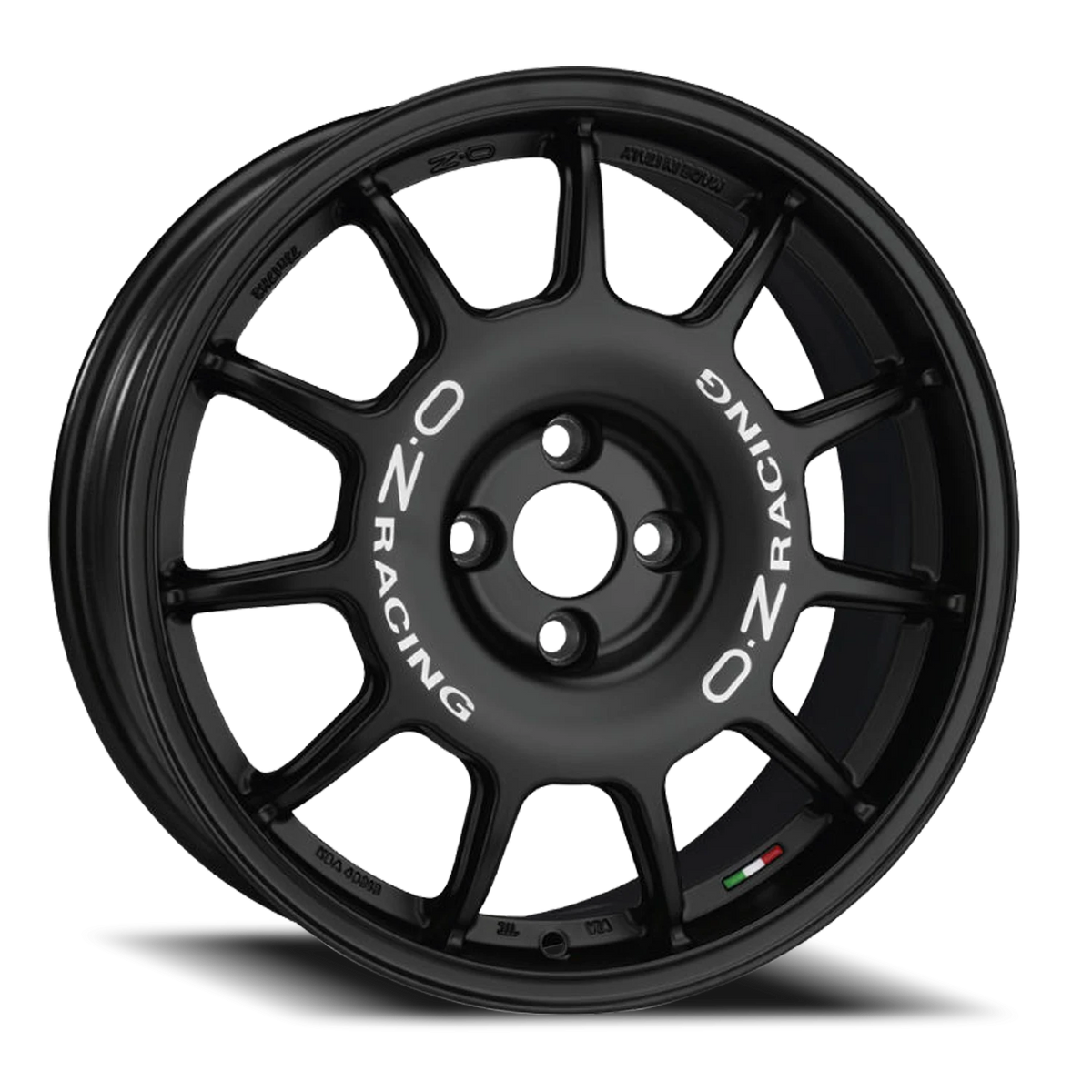 OZ Racing Leggenda Matte Black W/ White Lettering 17x7 +42 4x100mm 68mm - Wheelwiz