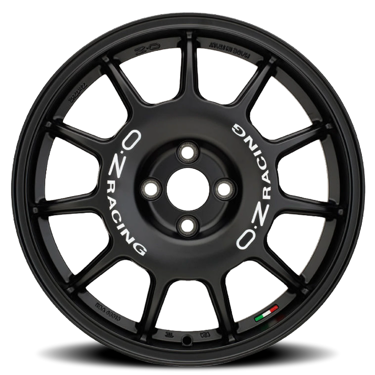 OZ Racing Leggenda Matte Black W/ White Lettering 17x7 +37 4x100mm 68mm - Wheelwiz