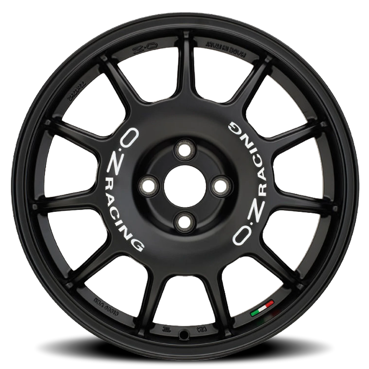 OZ Racing Leggenda Matte Black W/ White Lettering 17x7 +37 4x100mm 68mm - Wheelwiz