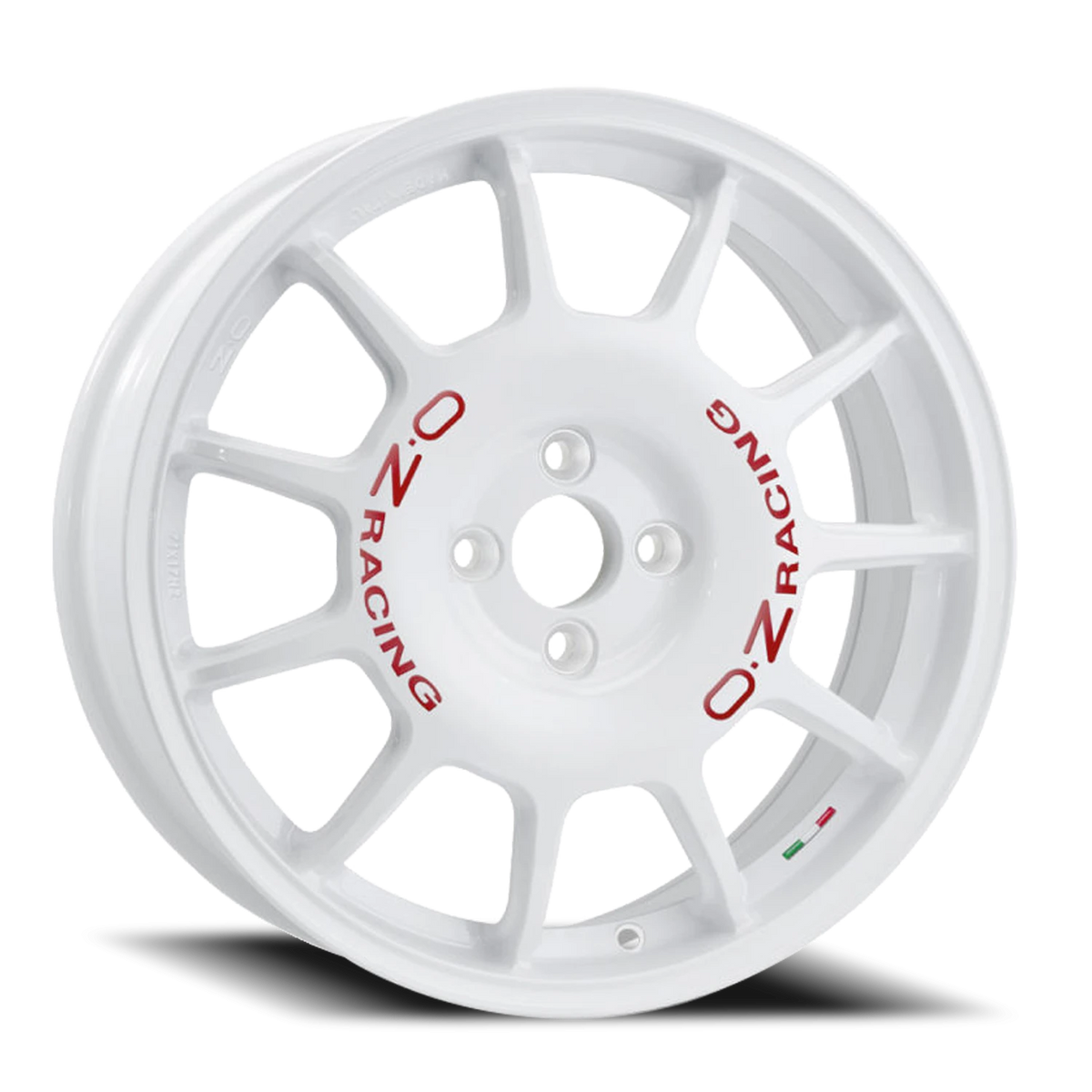 OZ Racing Leggenda White W/ Red Lettering 17x7 +25 4x108mm 75mm - Wheelwiz