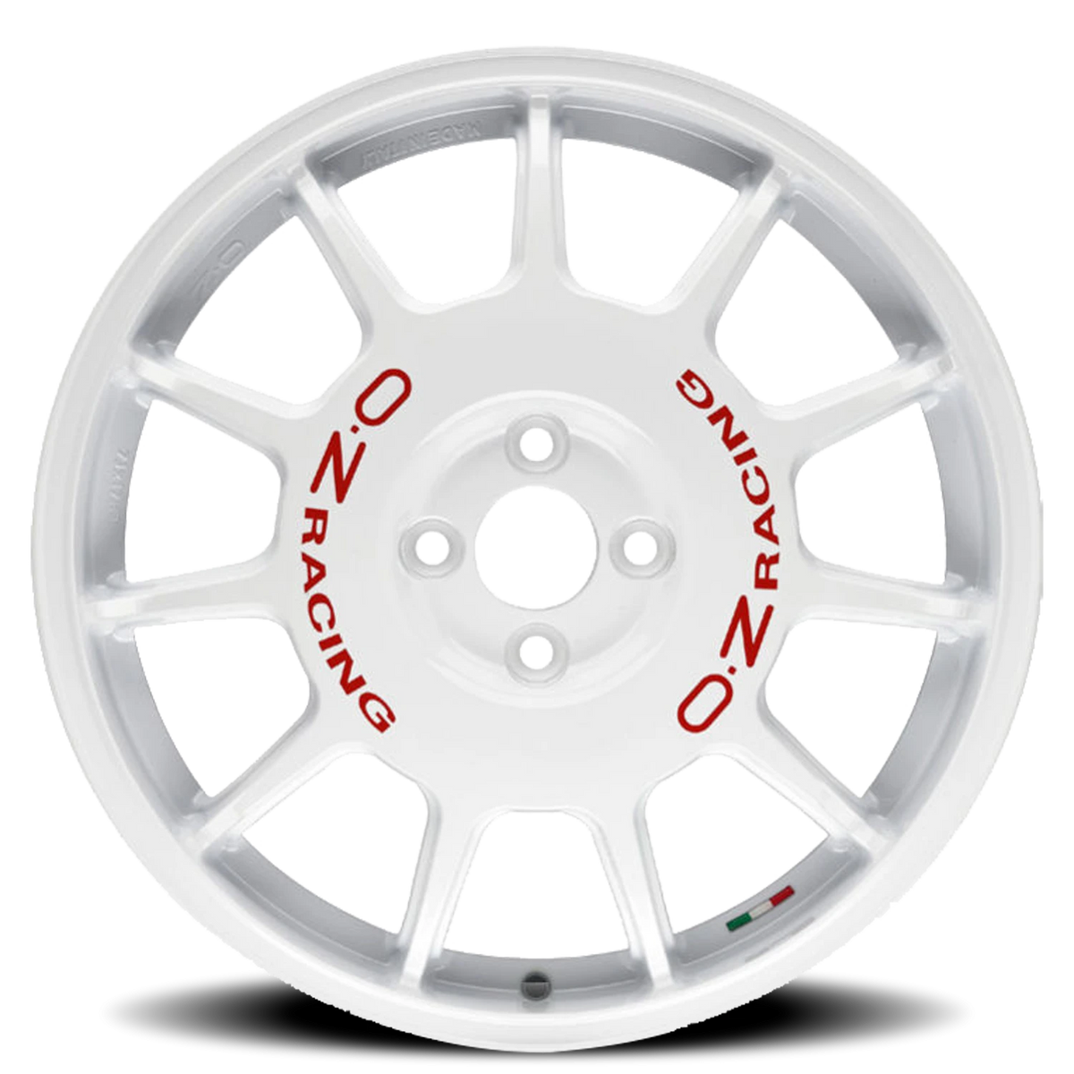 OZ Racing Leggenda White W/ Red Lettering 17x7 +30 4x100mm 68mm - Wheelwiz
