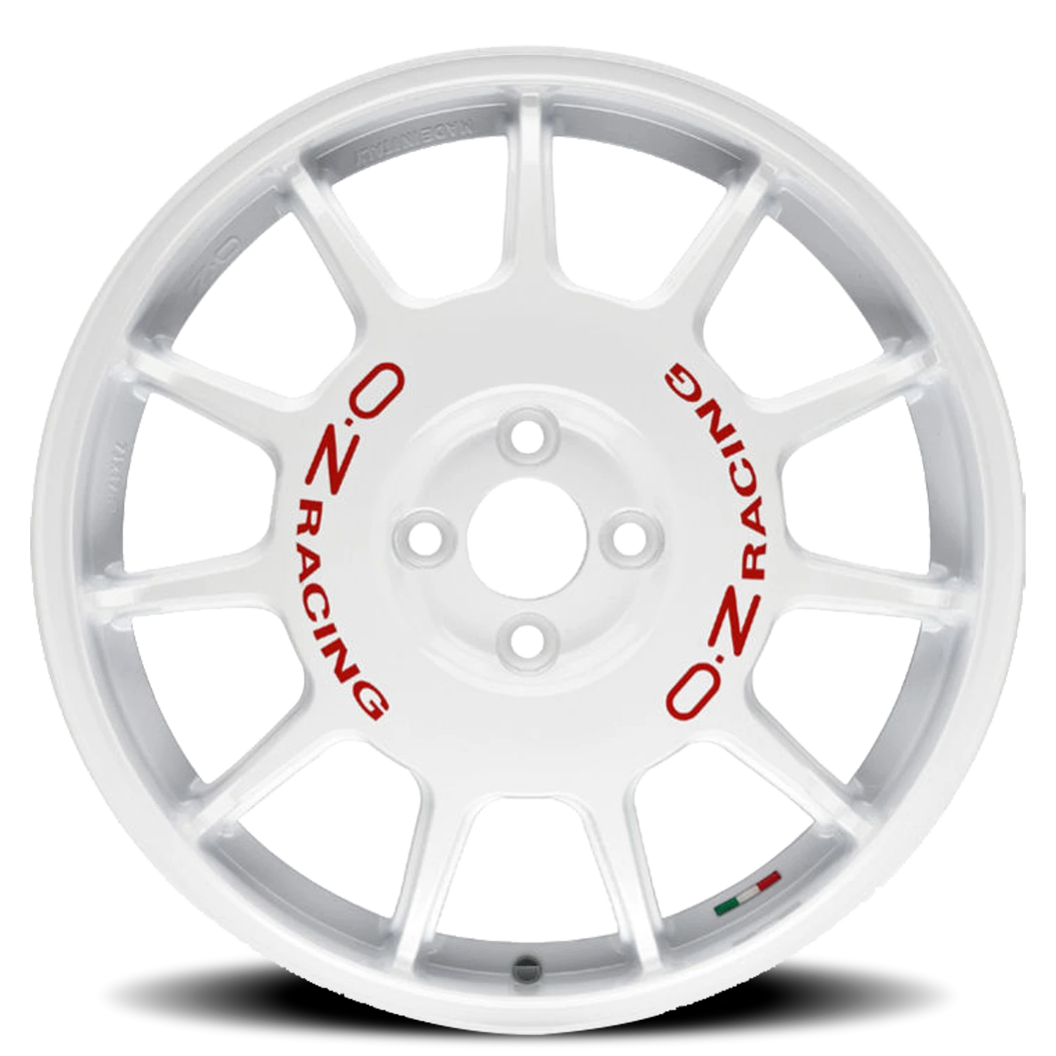 OZ Racing Leggenda White W/ Red Lettering 17x7 +37 4x100mm 68mm - Wheelwiz