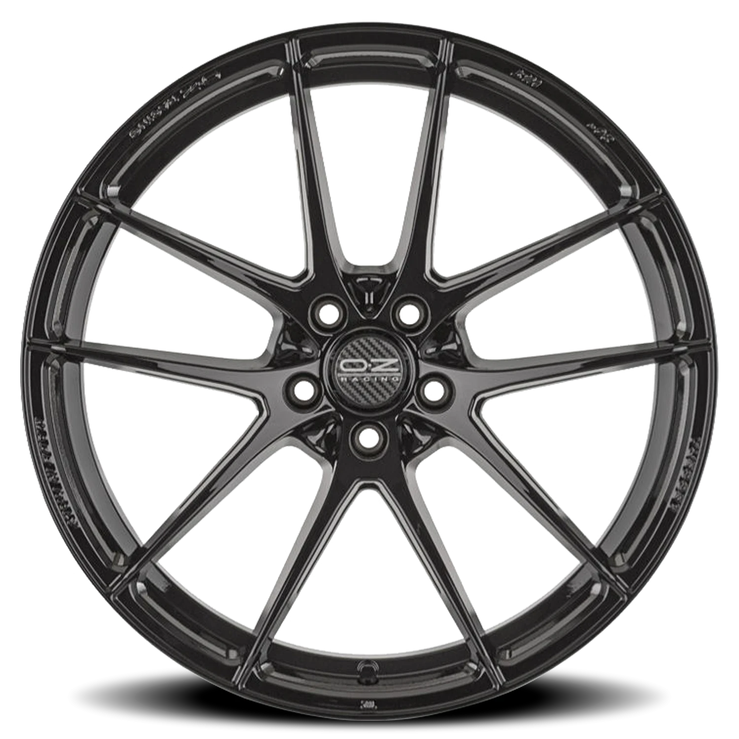 OZ Racing Leggera HLT Gloss Black 19x8 +45 5x114.3mm 75mm - Wheelwiz