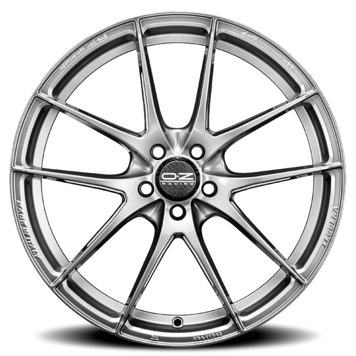 OZ Racing Leggera HLT Gloss Grigio Corsa Bright 18x8 +45 5x100mm 68mm - Wheelwiz