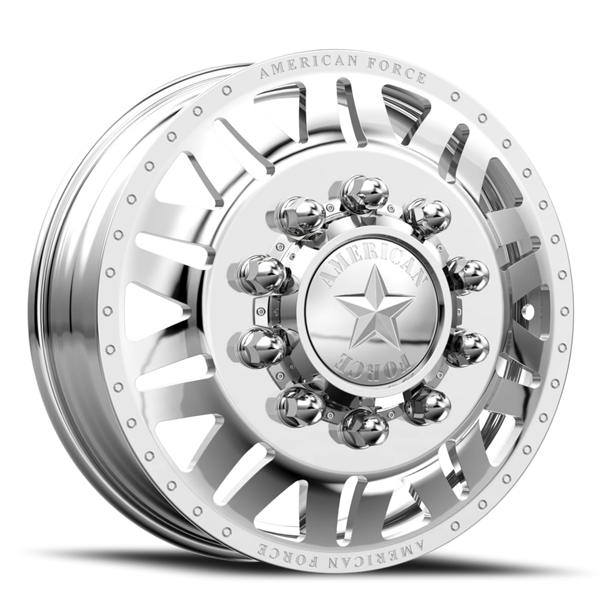 American Force 9 Liberty DRW Polished 22.5x8.25 +169 8x210mm 154mm - Wheelwiz