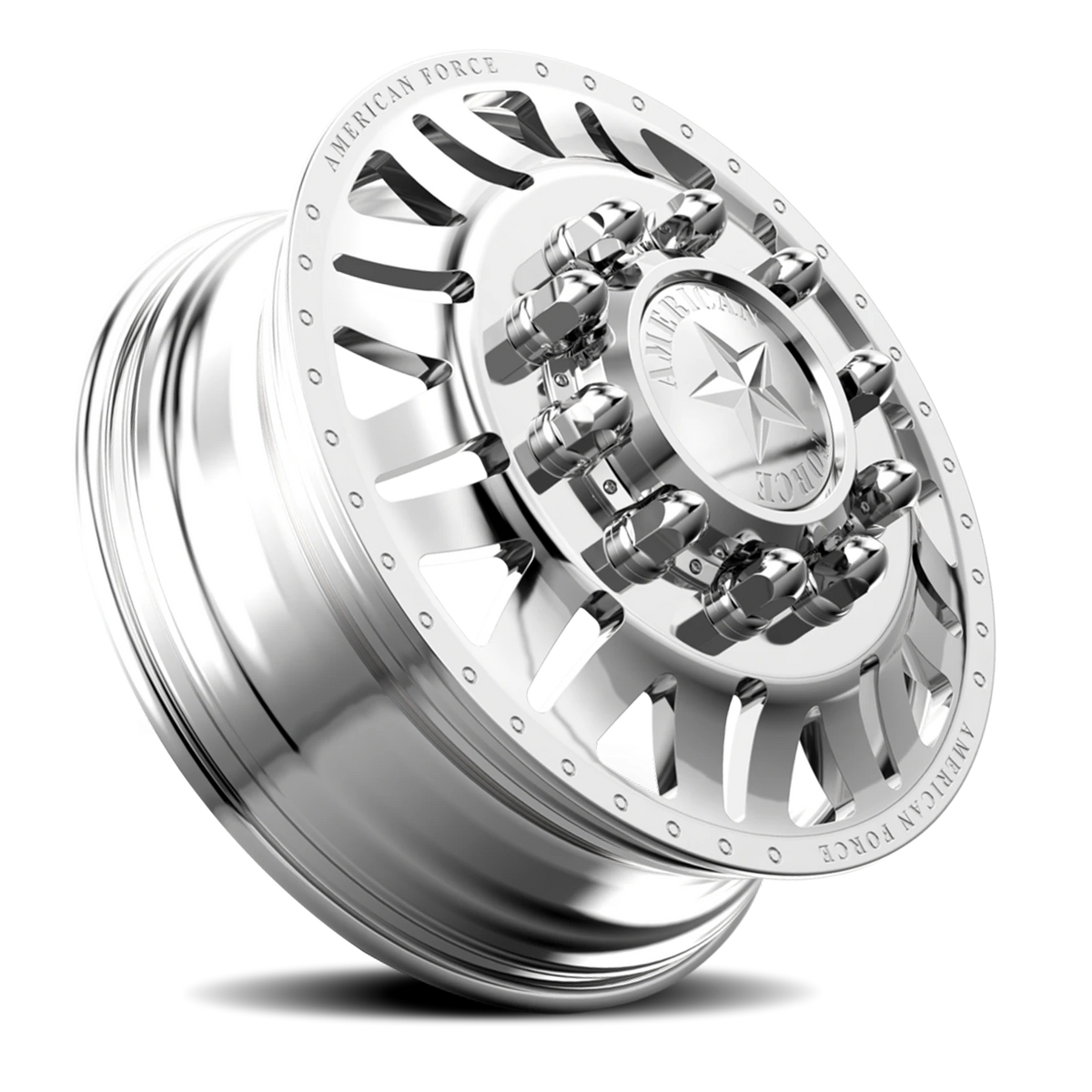 American Force 9 Liberty DRW Polished 22.5x8.25 +169 8x165.1mm 122mm - Wheelwiz