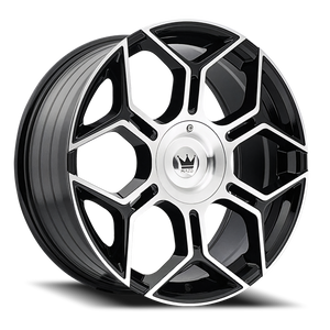 Mazzi LIBRA Gloss black machined 20x8.5 +35 5x112|5x120mm 74.1mm