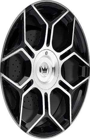 Mazzi LIBRA Gloss black machined 20x8.5 +35 5x112|5x120mm 74.1mm