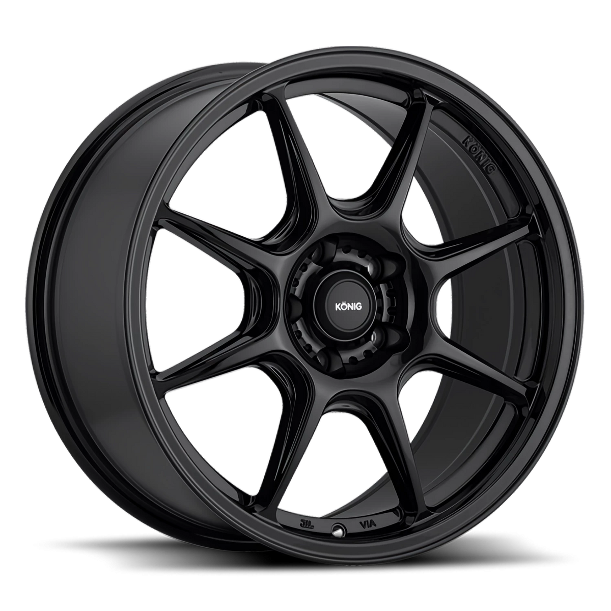 Konig Lockout Gloss Black 18x8.5 +35 5x114.3mm 73.1mm - Wheelwiz