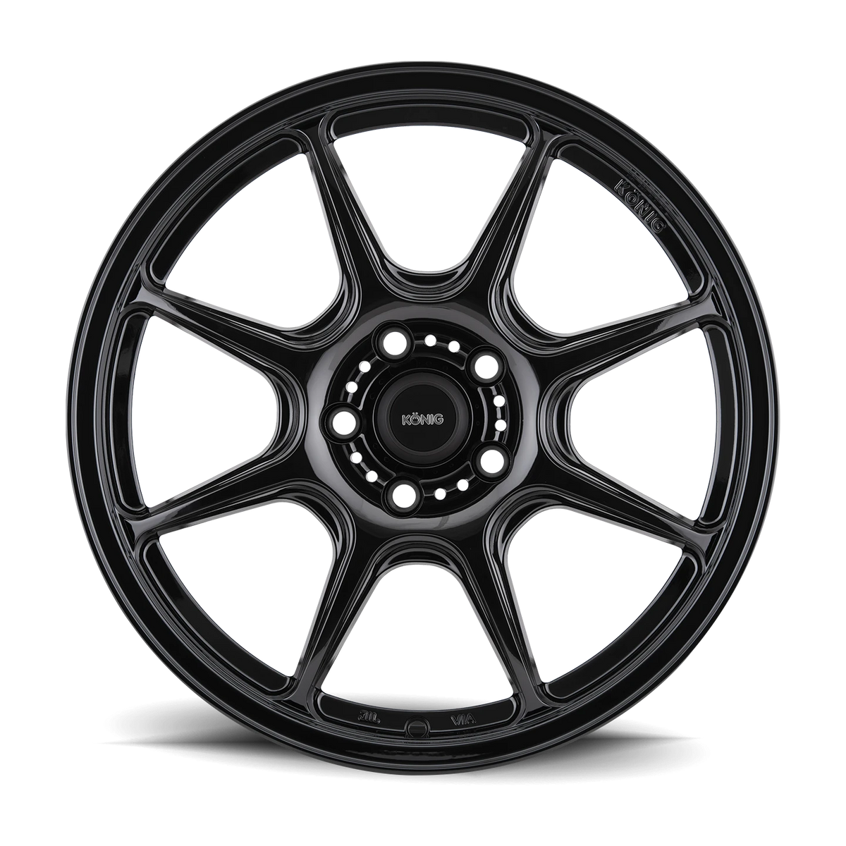 Konig Lockout Gloss Black 18x8.5 +35 5x114.3mm 73.1mm - Wheelwiz