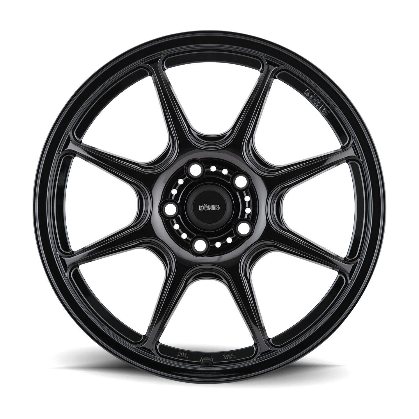 Konig Lockout Gloss Black 18x8.5 +35 5x114.3mm 73.1mm - Wheelwiz