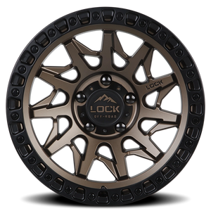 Lock Offroad Lunatic Matte Bronze W/ Matte Black Ring 18x9 +1 5x127mm 71.6mm