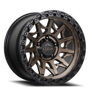 Lock Offroad Lunatic Matte Bronze W/ Matte Black Ring 20x10 -18 6x139.7mm 106.2mm