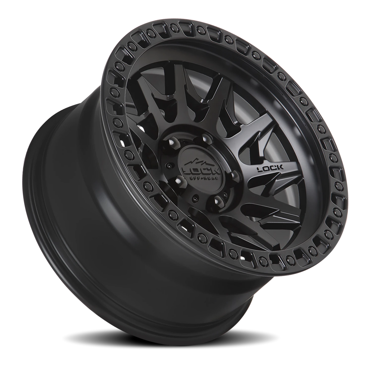 Lock Offroad Lunatic Matte Black W/ Matte Black Ring 17x9 +1 6x139.7mm 106.2mm