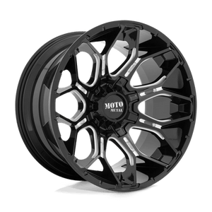 Moto Metal MO808 SNIPER Gloss Black Milled 20x9 0 5x139.7|5x150mm 110.1mm - Wheelwiz