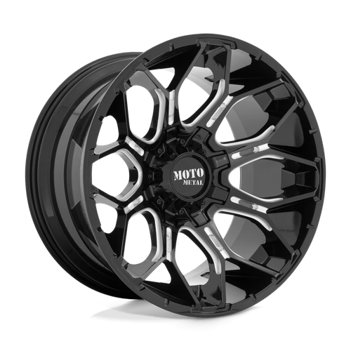 Moto Metal MO808 SNIPER Gloss Black Milled 20x9 0 8x170mm 125.1mm - Wheelwiz