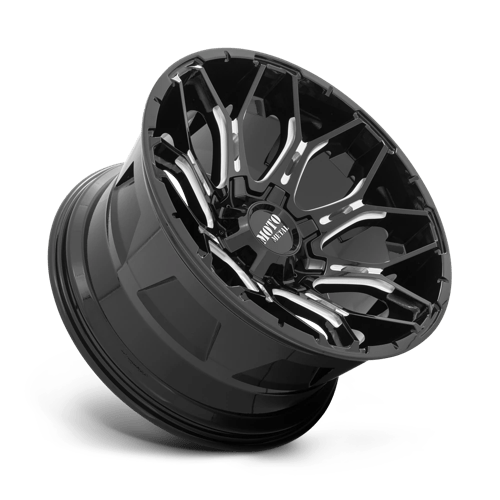 Moto Metal MO808 SNIPER Gloss Black Milled 20x9 0 8x165.1mm 125.1mm - Wheelwiz