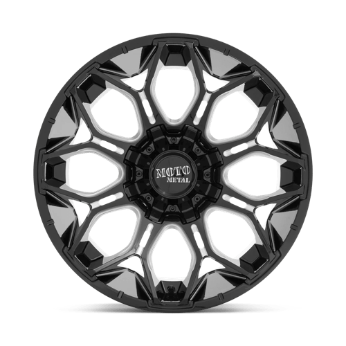 Moto Metal MO808 SNIPER Gloss Black Milled 22x12 -44 6x135|6x139.7mm 106.1mm - Wheelwiz