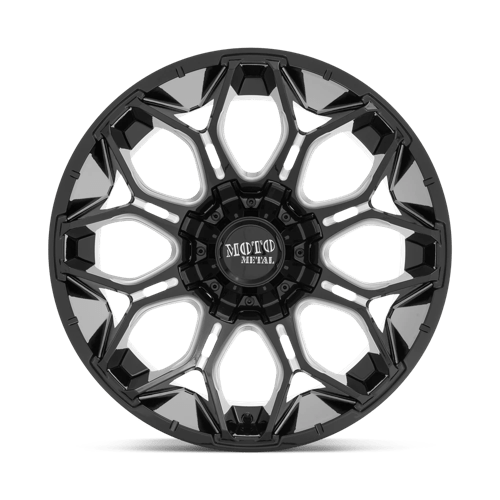 Moto Metal MO808 SNIPER Gloss Black Milled 20x9 0 8x165.1mm 125.1mm - Wheelwiz