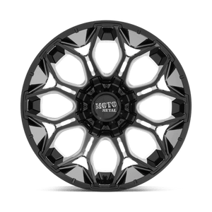 Moto Metal MO808 SNIPER Gloss Black Milled 20x9 0 8x180mm 124.2mm - Wheelwiz