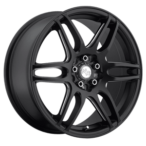 Niche M106 NR6 Matte Black Milled 17x7.5 +45 5x100|5x114.3mm 72.6mm - WheelWiz