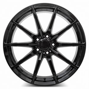 MRR M350 Gloss Black fit Mustang 19x11 +55 5x114.3mm 70.5mm