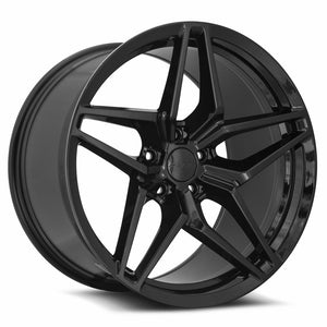 MRR M755 Gloss Black fit Corvette C6 C7 Z06/Grandsport/ZR1 ( front: M75519A052030BK) 20x12 +50 5x120.65mm 70.3mm