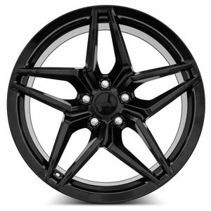 MRR M755 Gloss Black fit Corvette 19x11 +55 5x120.65mm 70.3mm