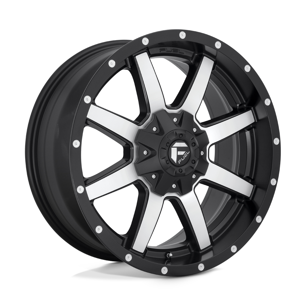 Fuel Offroad D537 MAVERICK Matte Black Machined 20x12 -44 8x165.1mm 125.1mm - WheelWiz