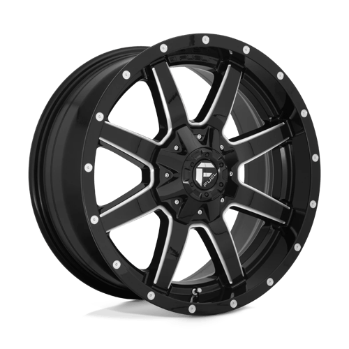 Fuel Offroad D610 MAVERICK Gloss Black Milled 20x10 -12 8x180mm 125.1mm - WheelWiz