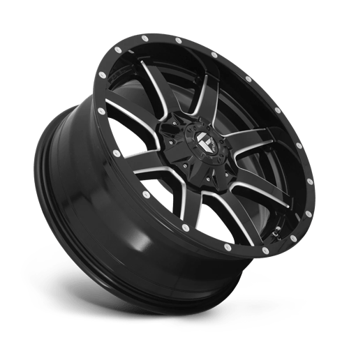 Fuel Offroad D610 MAVERICK Gloss Black Milled 20x9 +1 8x165.1mm 125.1mm - Wheelwiz