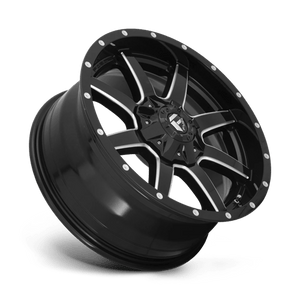 Fuel Offroad D610 MAVERICK Gloss Black Milled 20x9 +1 8x165.1mm 125.1mm - Wheelwiz