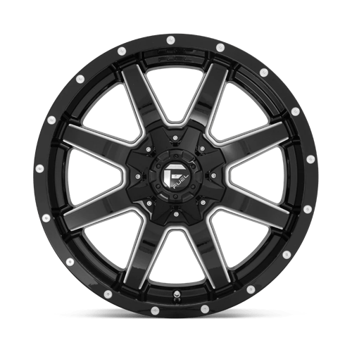 Fuel Offroad D610 MAVERICK Gloss Black Milled 20x9 +20 8x180mm 124.2mm - Wheelwiz