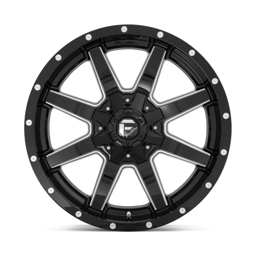 Fuel Offroad D610 MAVERICK Gloss Black Milled 20x10 -12 8x180mm 125.1mm - WheelWiz