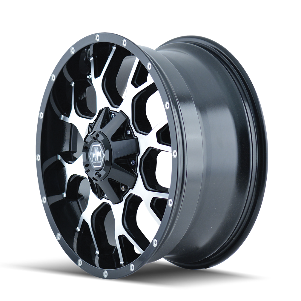 Mayhem WARRIOR Gloss black machined 17x9 +18 5x127|5x139.7mm 87mm - Wheelwiz